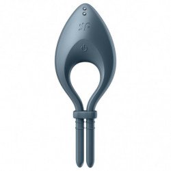 SATISFACTOR - APLICACIÓN DE VIBRADOR DE ANILLO BULLSEYE GRIS