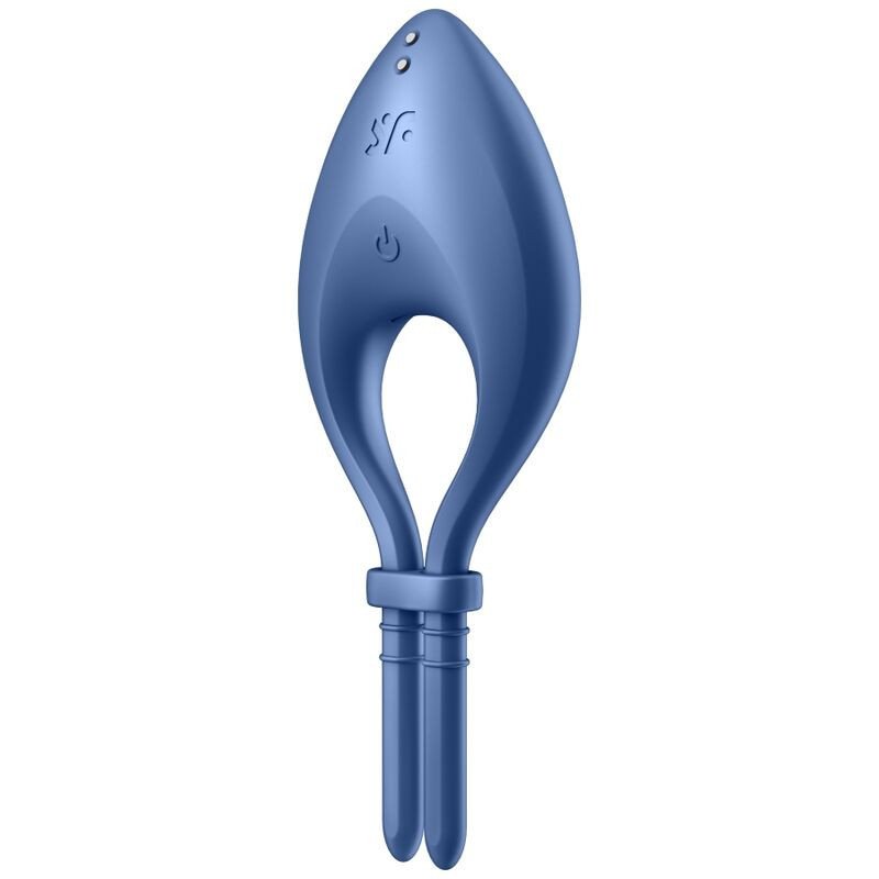 SATISFACTOR - APLICACIÓN DE VIBRADOR DE ANILLO BULLSEYE AZUL
