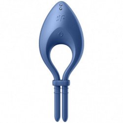 SATISFACTOR - APLICACIÓN DE VIBRADOR DE ANILLO BULLSEYE AZUL