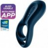 SATISFACTOR - APLICACIÓN DE VIBRADOR DE DOBLE ANILLO ÉPICO AZUL