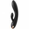 SATISFACTOR - VIBRADOR DOBLE FLEXIBLE APLICACIÓN NEGRA
