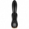 SATISFACTOR - VIBRADOR DOBLE FLEXIBLE APLICACIÓN NEGRA
