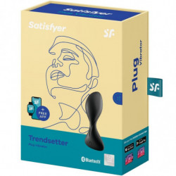 SATISFYER - APLICACIÓN DE ENCHUFES VIBRADORES DE TENDENCIA NEGRO