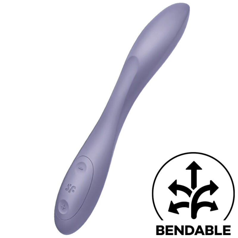 SATISFYER - VIBRADOR MULTIUSOS FLEXIBLE PARA EL PUNTO G, COLOR MORADO