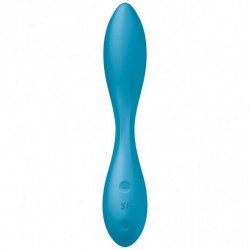 SATISFACTOR - VIBRADOR MULTIUSOS FLEXIBLE PARA EL PUNTO G AZUL