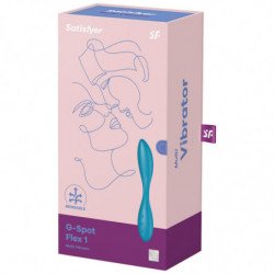 SATISFACTOR - VIBRADOR MULTIUSOS FLEXIBLE PARA EL PUNTO G AZUL