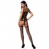 PASSION - BODY STOCKING PARA MUJER BS067 NEGRO TALLA ÚNICA