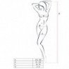 PASSION WOMAN BS057 BODYSTOCKING BLANCO TALLA UNICA