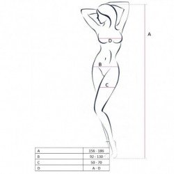 PASIÓN - BODY STOCKING PARA MUJER BS049 NEGRO TALLA ÚNICA