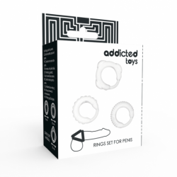 JUGUETES PARA ADICTOS - JUEGO DE ANILLOS C TRANSPARENTES