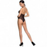 PASSION - BODY STOCKING PARA MUJER BS088 NEGRO TALLA ÚNICA