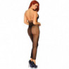 LEG AVENUE - VESTIDO DESMAQUILLADO CON ESTILO HALTER Y ESPALDA DE RED