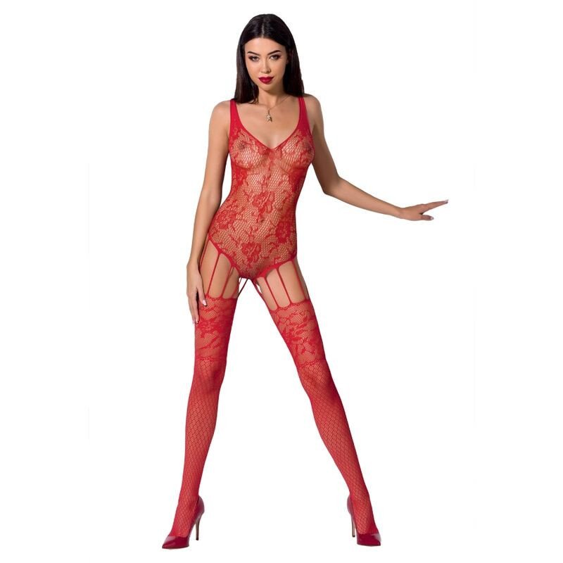 PASIÓN - BODY STOCKING PARA MUJER BS074 TALLA ÚNICA ROJO