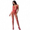 PASSION WOMAN BS058 BODYSTOCKING ROJO TALLA UNICA