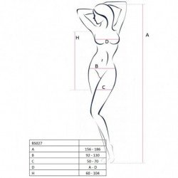 PASSION - MUJER BS027 BODYSTOCKING ROJO ESTILO VESTIDO TALLA ÚNICA