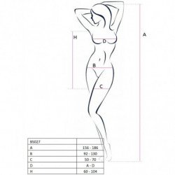 PASIÓN - BODY STOCKING ESTILO VESTIDO NEGRO PARA MUJER BS027 TALLA ÚNICA