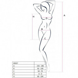 PASSION - BODY STOCKING ESTILO VESTIDO NEGRO PARA MUJER BS027 TALLA ÚNICA
