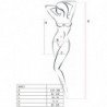 PASIÓN - BODY STOCKING ESTILO VESTIDO NEGRO PARA MUJER BS027 TALLA ÚNICA