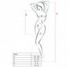 PASSION - MUJER BS025 BODYSTOCKING NEGRO ESTILO VESTIDO TALLA ÚNICA
