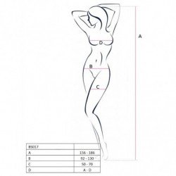 PASSION WOMAN BS017 BODYSTOCKING BLANCO TALLA UNICA