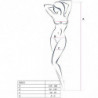 PASSION - MUJER BS013 BODY STOCKING BLANCO TALLA ÚNICA
