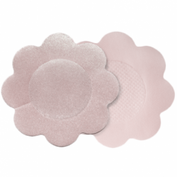 BYE-BRA - COPAS PARA PEZONES CON DISEÑO DE FLOR, PAQUETE DE 3 UNIDADES, TALLA M