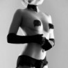 BIJOUX INDISCRETS - CUBREPEZONES BRILLANTES BURLESQUE CON LAZO