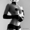 BIJOUX INDISCRETS - CUBREPEZONES NEGROS DE ESTILO BURLESQUE