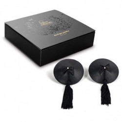 BIJOUX INDISCRETS - CUBREPEZONES NEGROS DE ESTILO BURLESQUE