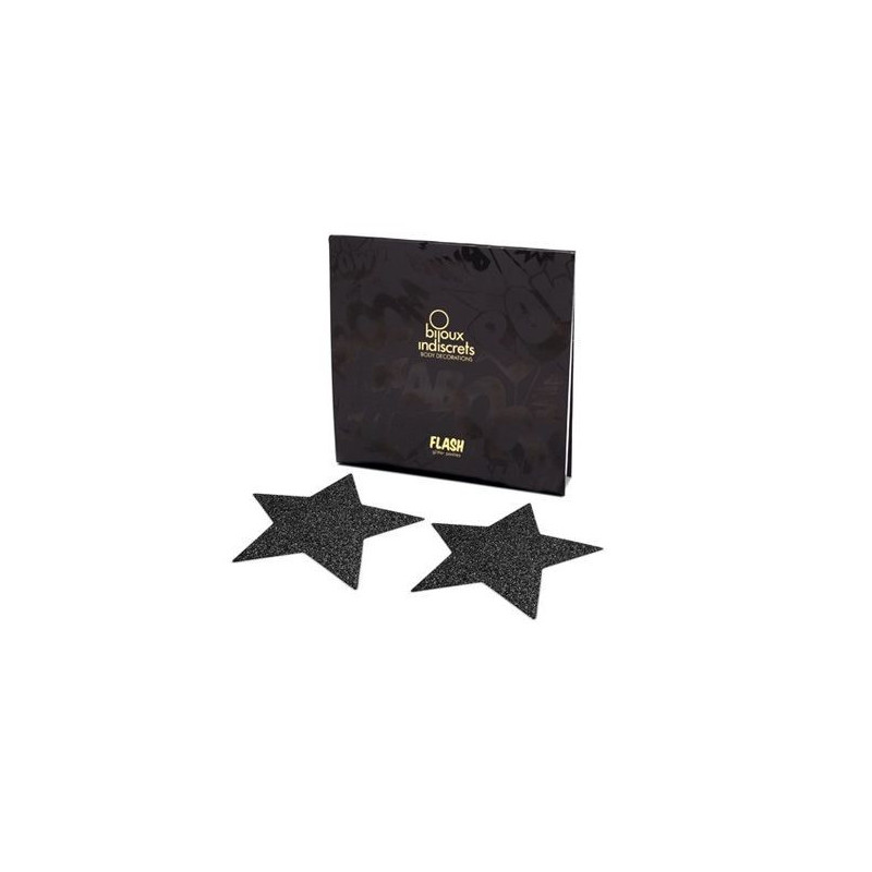 BIJOUX INDISCRETS - TAPAS PARA PEZONES CON ESTRELLA NEGRA FLASH