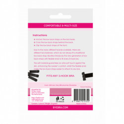 BYE-BRA - ADAPTADOR DE SUJETADOR CON ESPALDA ABIERTA, BLANCO Y NEGRO