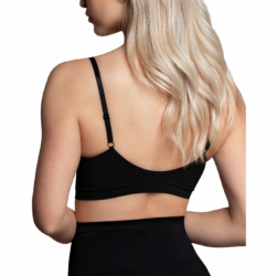 BYE-BRA - SUJETADOR DE CONTROL MEDIO SIN COSTURAS NEGRO TALLA L