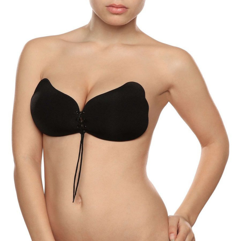 BYE-BRA - SUJETADOR PUSH-UP NEGRO CON LACE-IT, COPA C