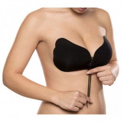 BYE-BRA - SUJETADOR PUSH-UP NEGRO CON LACE-IT, COPA A