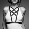 BIJOUX - ARNÉS CON FORMA DE LABERINTO CRUZADO INDISCRETS CON ESCOTE NEGRO