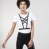 BIJOUX - ARNÉS CON FORMA DE LABERINTO CRUZADO INDISCRETS CON ESCOTE NEGRO