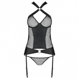 CORSET DE CUERO ECOLÓGICO AMANDA PASSION - S/M