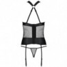 PASSION - CORSET AMANDA DE CUERO ECOLÓGICO L/XL