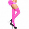 LEG AVENUE - MEDIAS ALTAS DE NYLON ROSA NEÓN