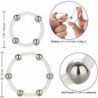 CALEXOTICS - CONJUNTO DE ANILLOS DE SILICONA CON CUENTAS DE ACERO