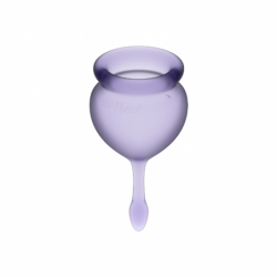 SATISFYER - COPA MENSTRUAL FEEL GOOD MORADA 15 + 20 ML