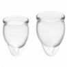 SATISFACTORIA - COPA MENSTRUAL TRANSPARENTE SIN DUDA 15 + 20 ML