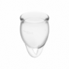 SATISFACTORIA - COPA MENSTRUAL TRANSPARENTE SIN DUDA 15 + 20 ML