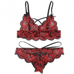 SUBBLIME - CONJUNTO DE DOS PIEZAS: TOP DE ENCAJE Y BRAGUITAS, TALLA L/XL