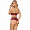 SUBBLIME - CONJUNTO DE DOS PIEZAS: TOP DE ENCAJE Y BRAGUITAS TALLA S/M