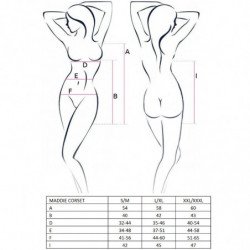 PASIÓN - CORSET MADDIE NEGRO PARA MUJER TALLA S/M