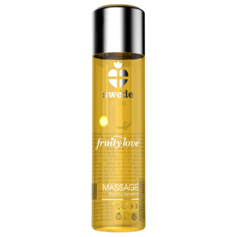 SWEDE - ACEITE DE MASAJE CON EFECTO CALIENTE FRUTAL AMOR TROPICAL CON MIEL 120 ML.