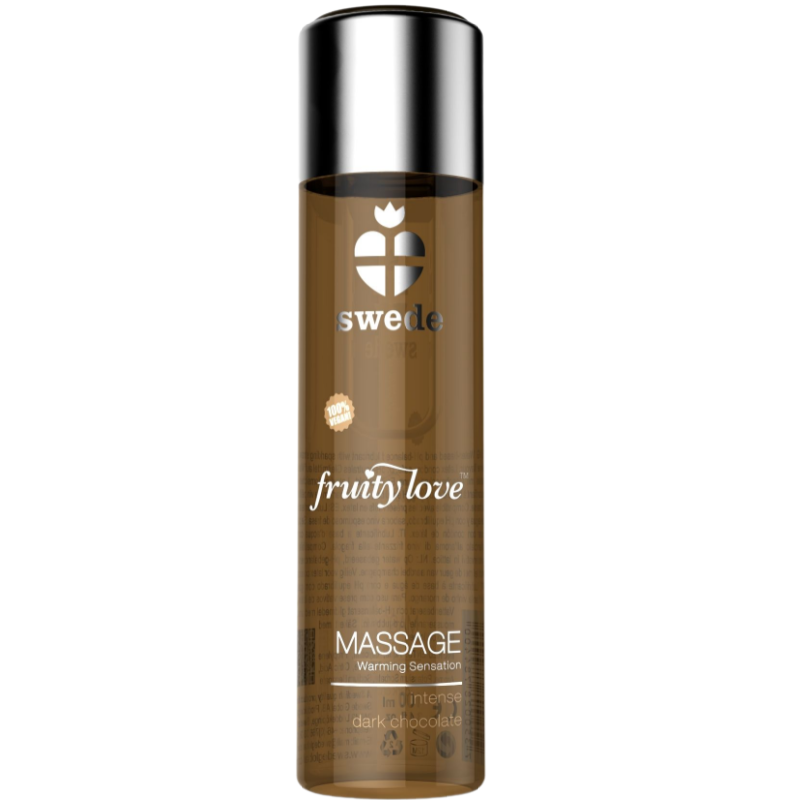 SWEDE - ACEITE DE MASAJE CON EFECTO CALIENTE FRUTAL AMOR CHOCOLATE NEGRO INTENSO 120 ML