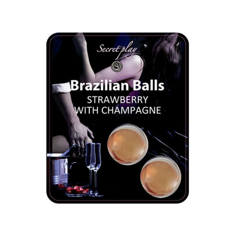 SECRETPLAY - JUEGO DE BOLAS BRASILEÑAS DE FRESA Y CHAMPÁN