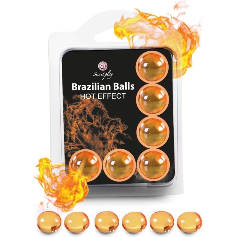 SECRETPLAY - SET DE 6 BOLAS BRASILEÑAS CON EFECTO DE CALOR